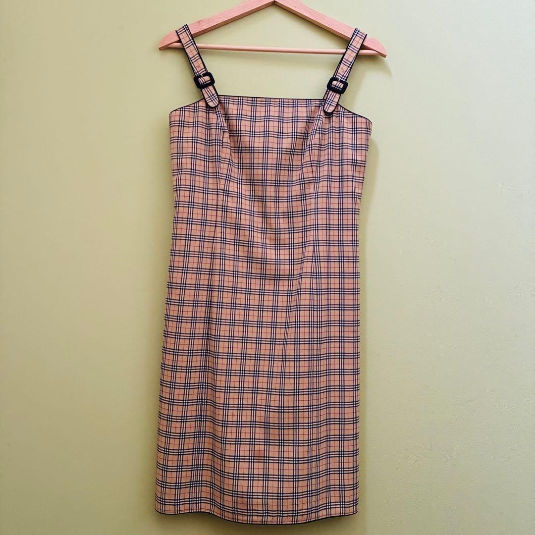 バーバリーブルーレーベル ノバチェック キャミワンピース 38 - メルカリ