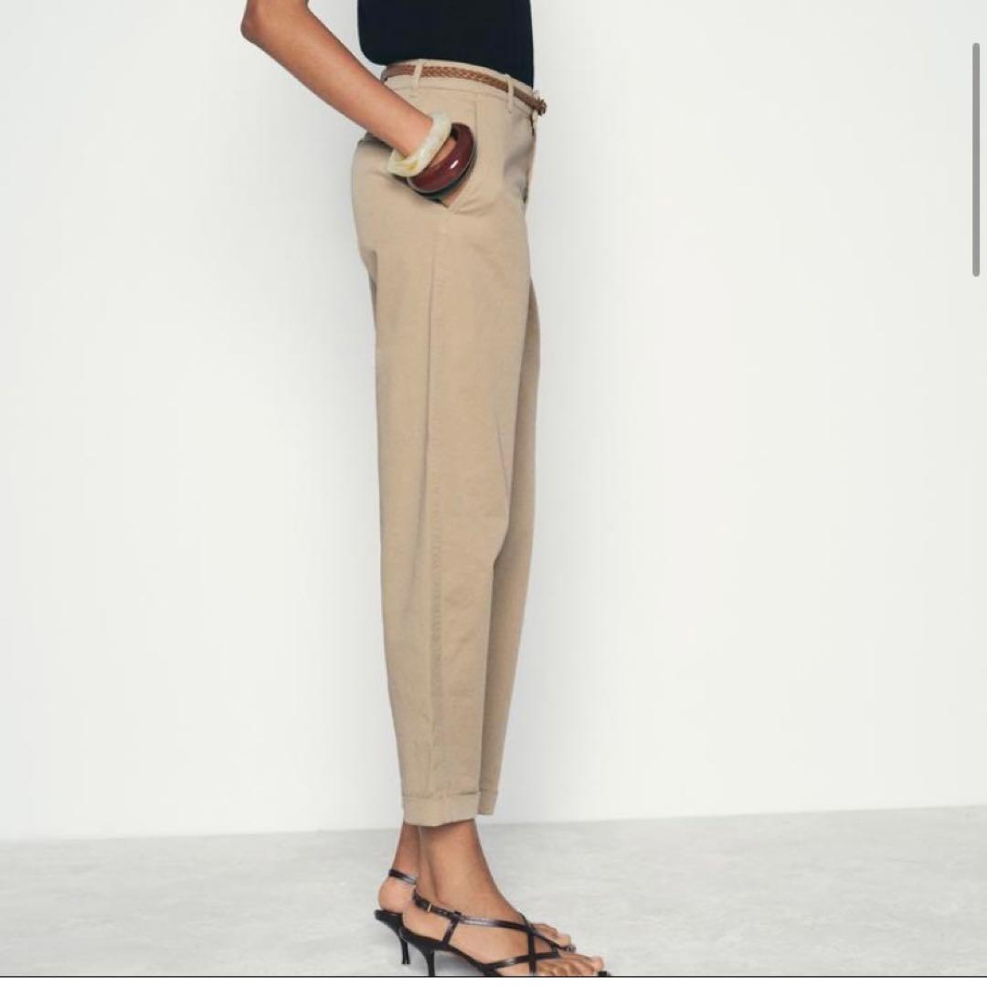 超美品】ZARA新作2024・チノパンツ ブレイズベルト - メルカリ