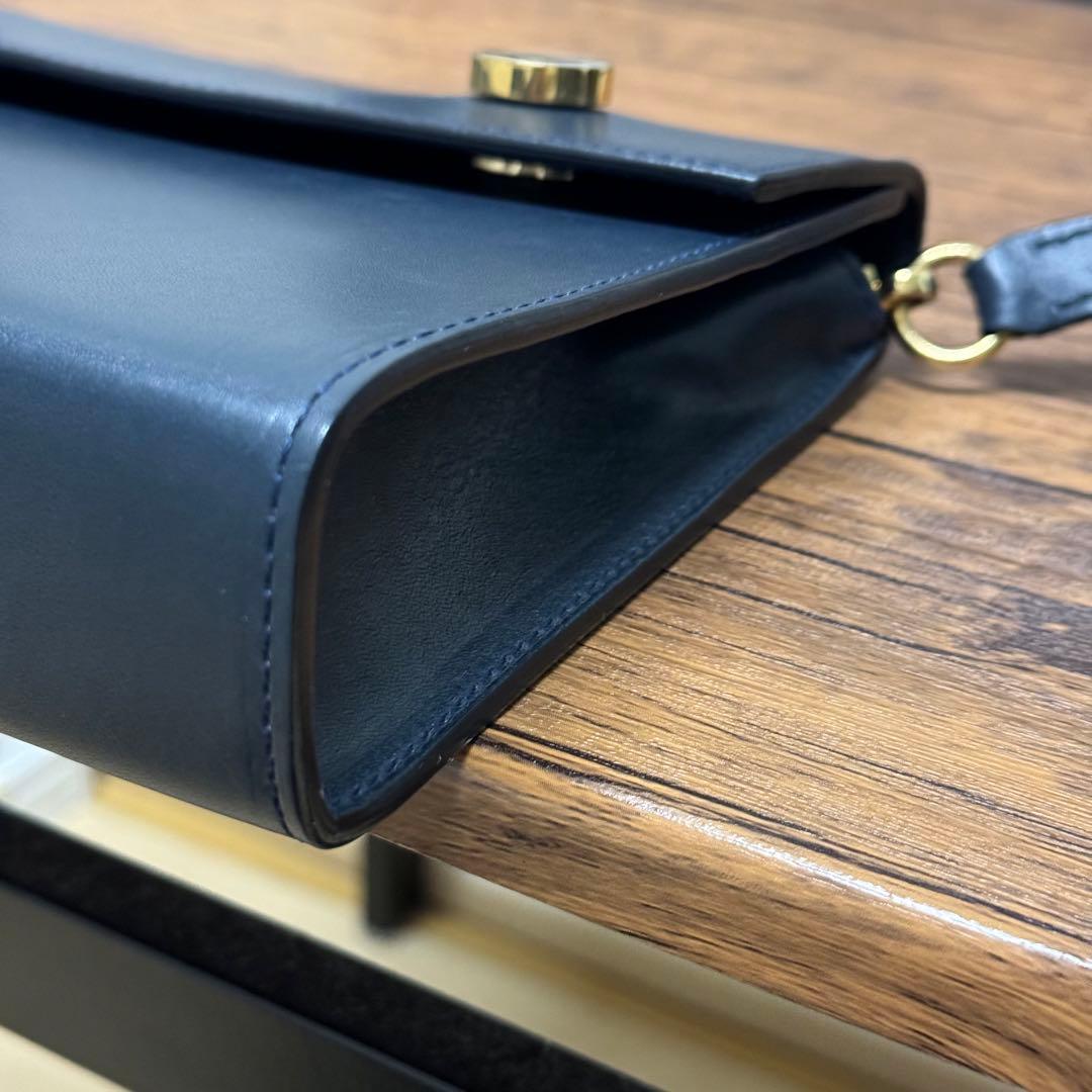 希少！RSVP GOLDEN EYES スムースカーフスキンショルダー ネイビー