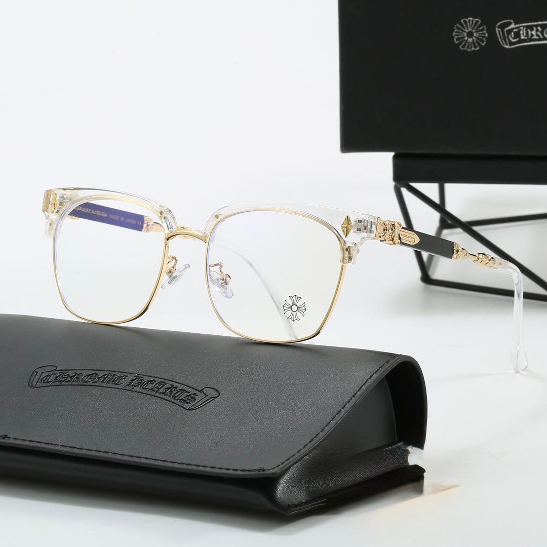 伊達メガネ サングラス クロス ホワイト&ゴールドy2k クロムハーツ好き
