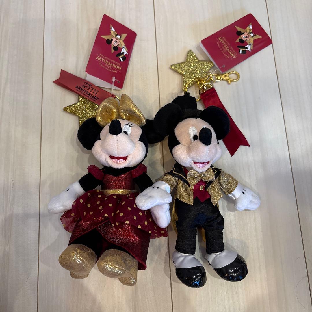お顔厳選! ミッキー&ミニーぬいぐるみキーホルダー 東京ディズニー