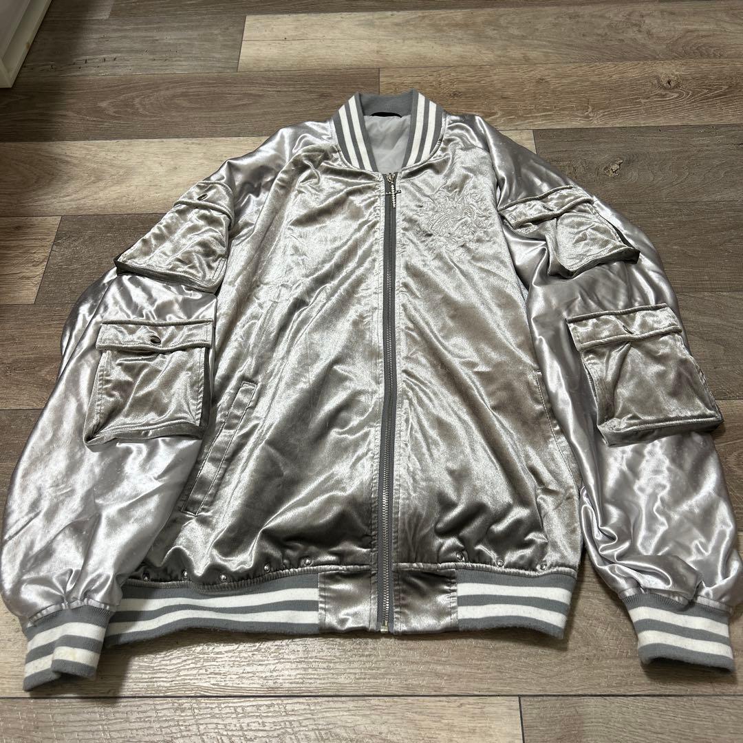 dimmoire ベロアスカジャン シルバー 完売品 - メルカリ