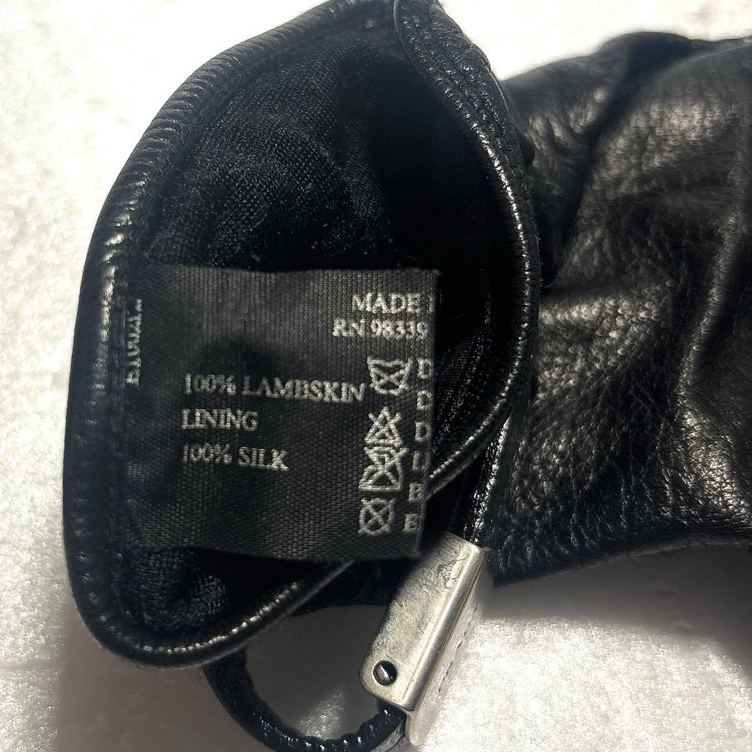 《早い者勝ち》 PRADA ラムレザー 100% 手袋 シルク レディース