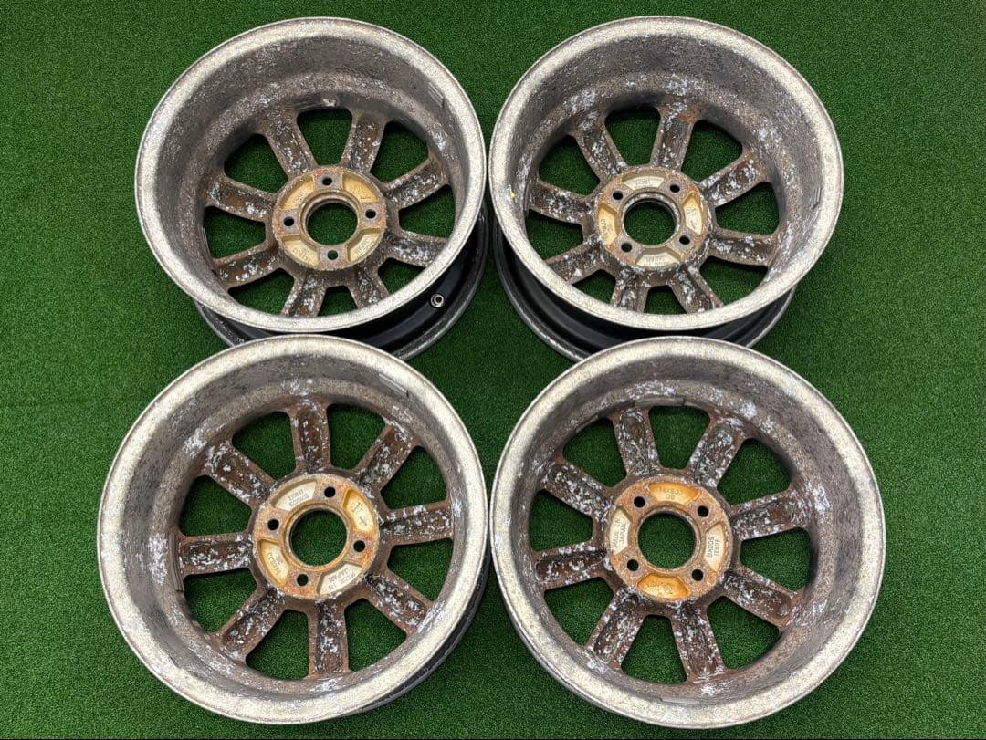 エンケイワタナベ風エイトスポーク当時物 14×6J +38 4H-100本 - メルカリ