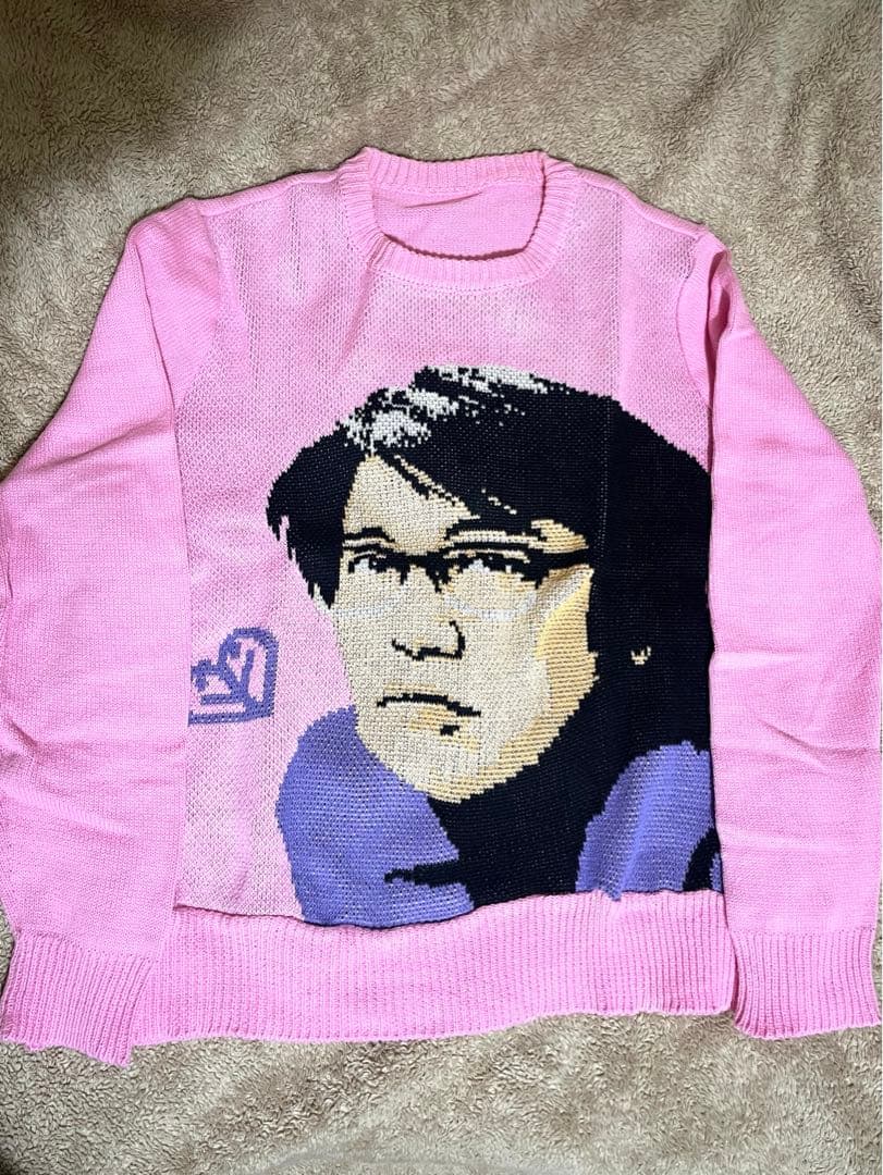 2/23大幅お値下げしました】岡村靖幸 ピーチコットンセーター ピンクM