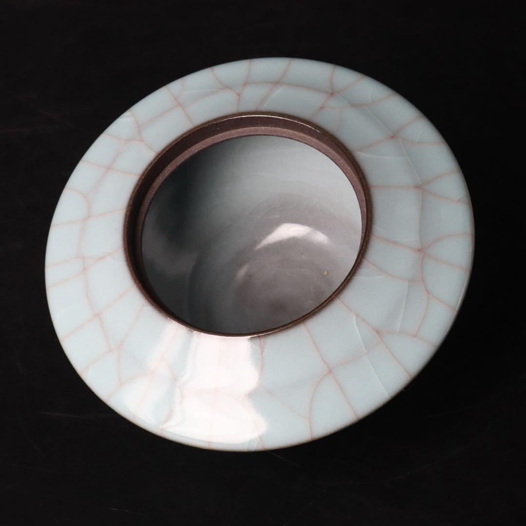 人気作家 峯岸勢晃 月白青瓷 線段香炉 共箱 共布 陶歴付 - メルカリ