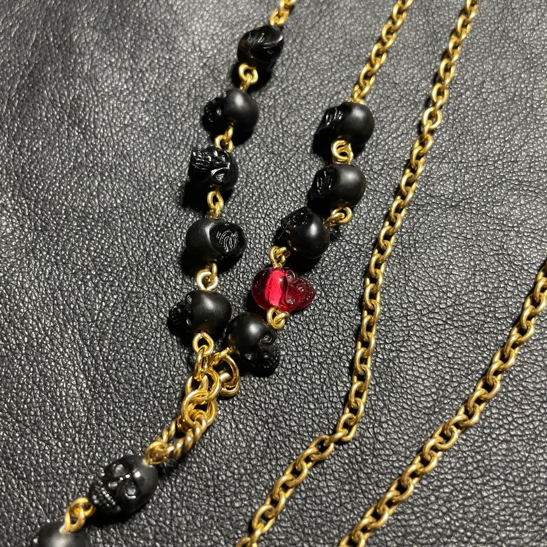 長渕剛 着用 ロザリオ スカル ネックレス 長渕 - メルカリ