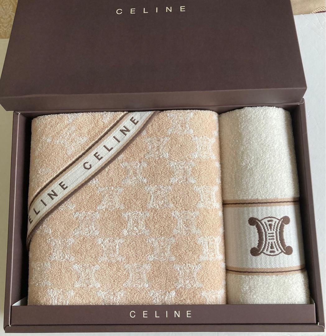 新品未使用◇CELINE セリーヌ タオルセット バスタオル＆フェイス