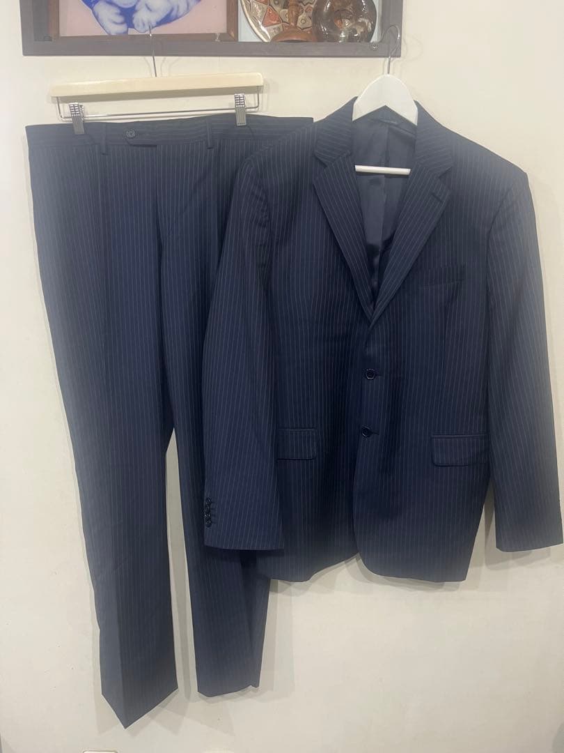 Yves Saint Laurent ストライプスーツイタリア製　サマーウール 41161218-1_2.jpg