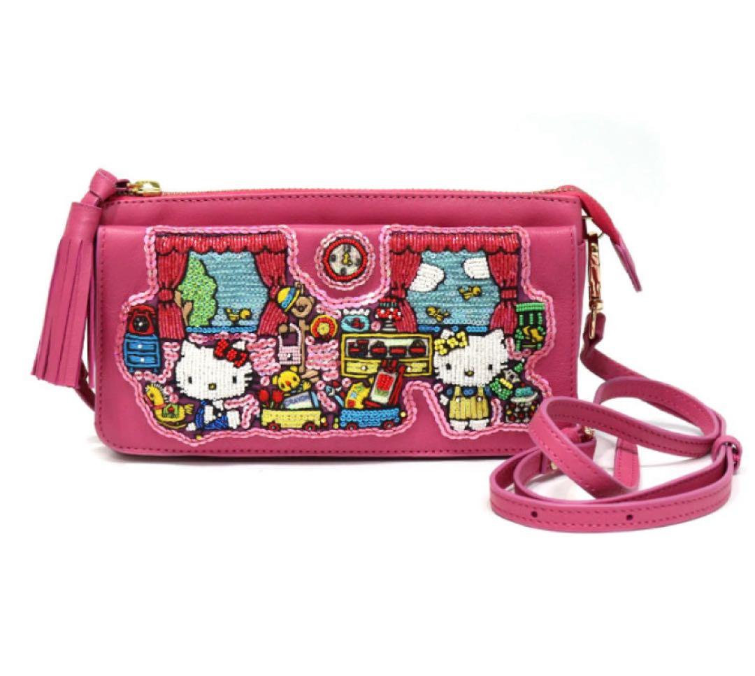 虎*丸様 ハローキティ　タマオワールド　サンリオコラボ 刺繍 お財布ポシェット 虎*丸様 ハローキティ タマオワールド サンリオコラボ 刺繍 お財布