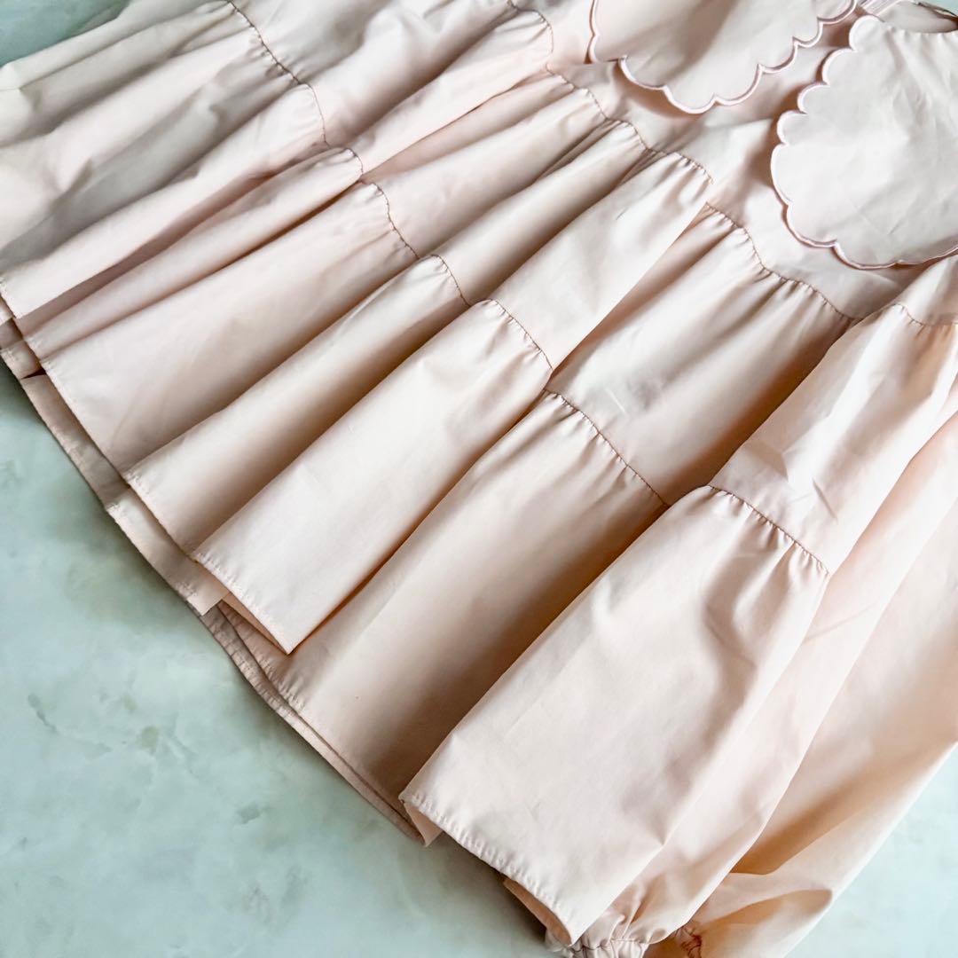 完売レア美品✨yori スカラップロングスリーブブラウス ピンク FREE