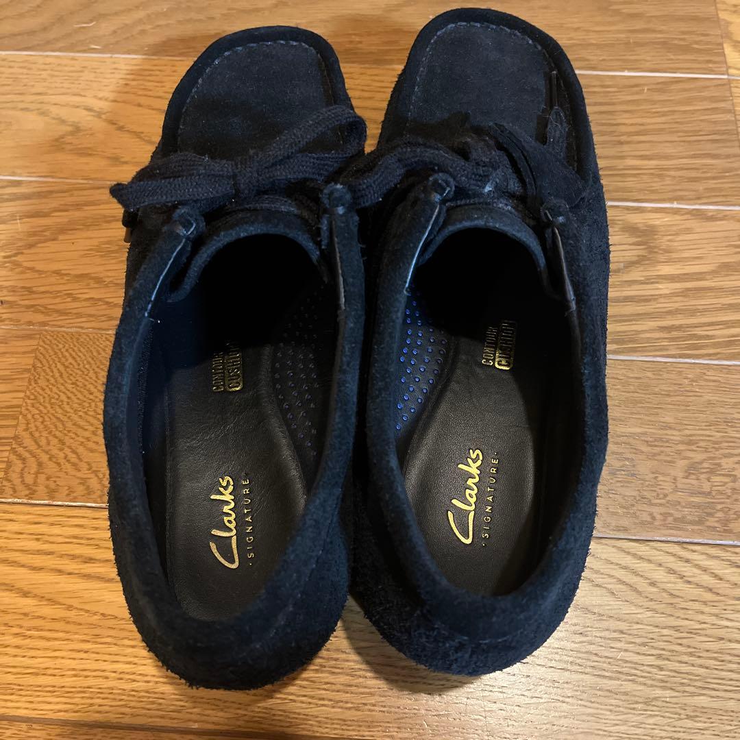 Clarks 《WallabeeEVO WP》黒スエードモカシン　23.5cm