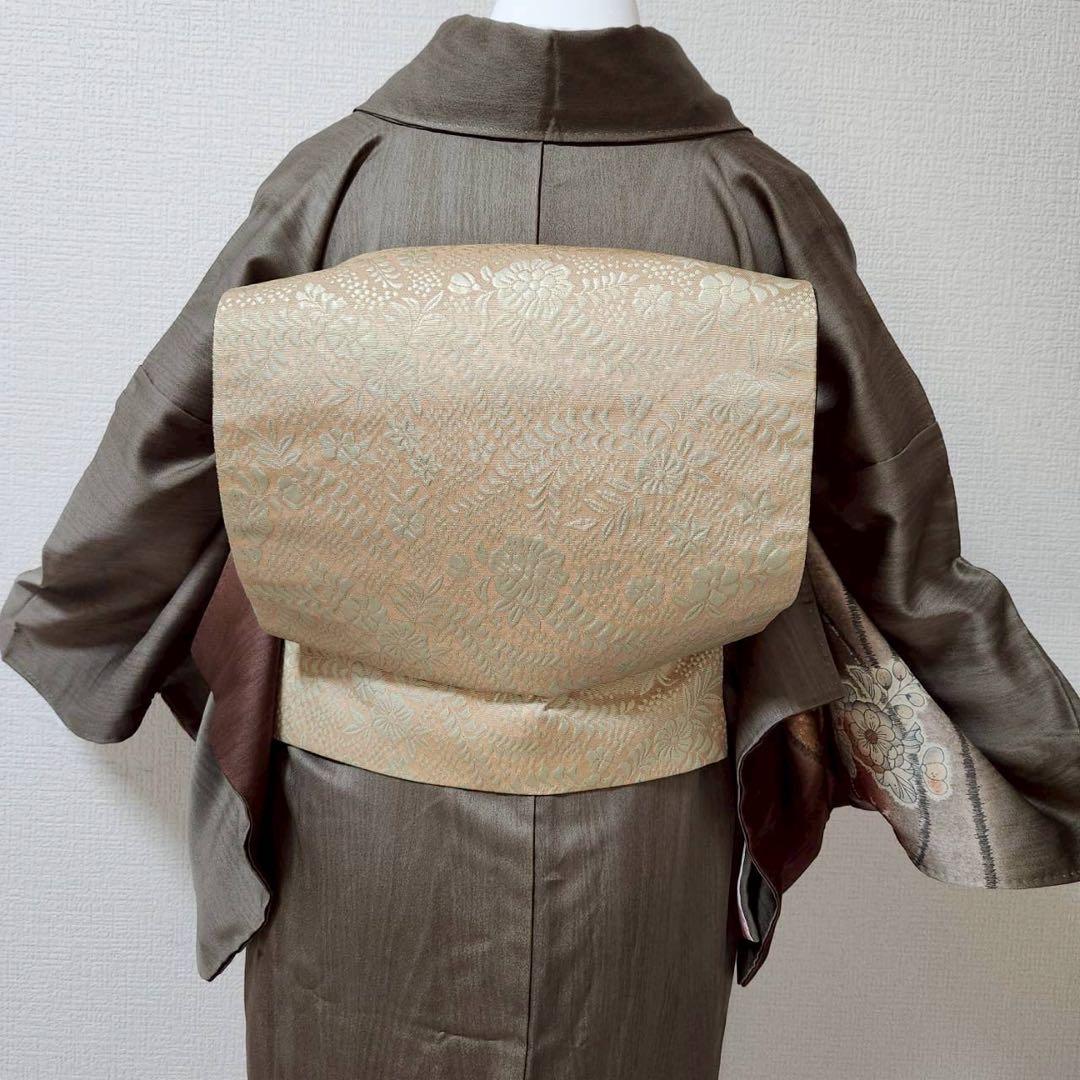 袷 正絹 辻が花 訪問着 フルセット 4点 S〜M 未使用近い 美品 カ②-4