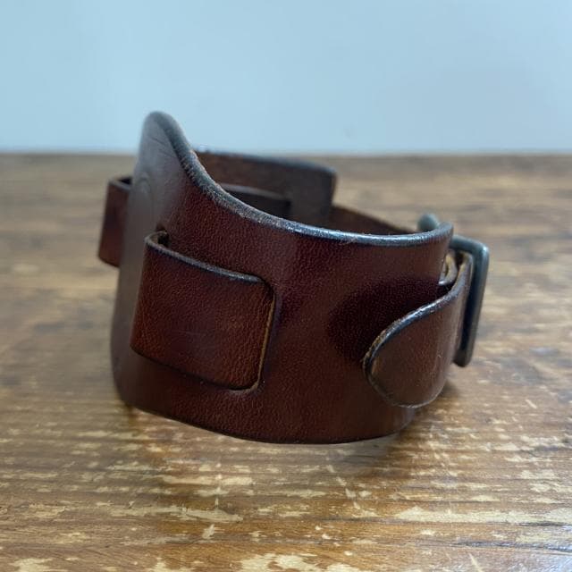 名作 RRL ダブルアールエル ヴィンテージ加工 レザー ウォッチベルト