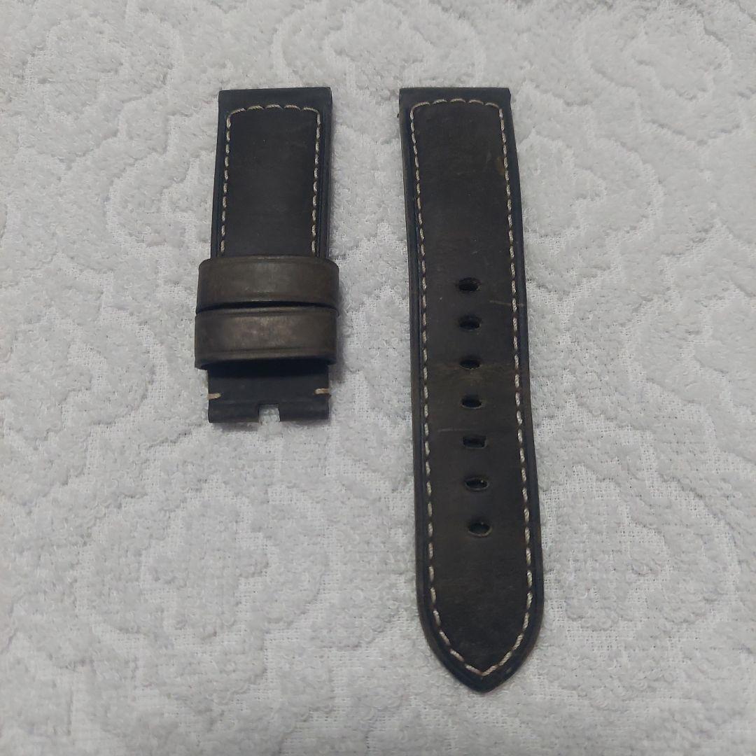 PANERAI レザーベルト ダークブラウン 24mm/22mm For PANERAI パネライ 幅22mm 24mm 26mm 時計バンド イタリアレザー