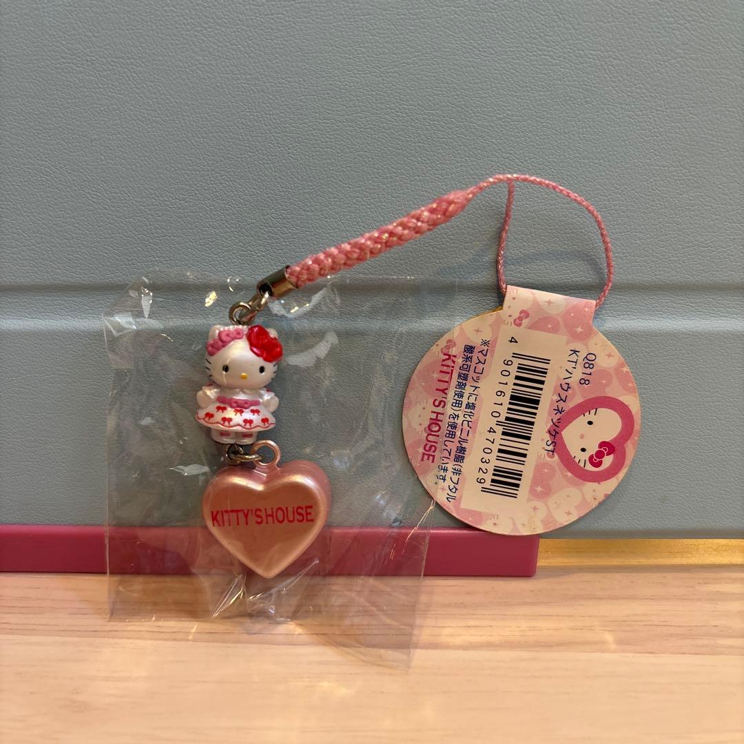 【激レア】KITTY'S HOUSE 根付けストラップ 激レア ハローキティ ストラップ KITTY＆MIMMY 28周年 ねつけ 激レア
