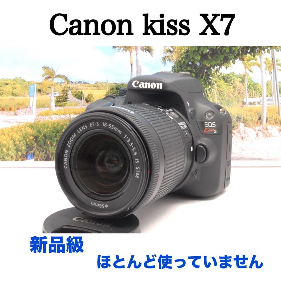 ✨ショット1150枚✨Canon kiss X7 新品級 スマホ転送 一眼レフ キヤノン、タッチパネル搭載の世界最小・最軽量デジイチ EOS Kiss X7