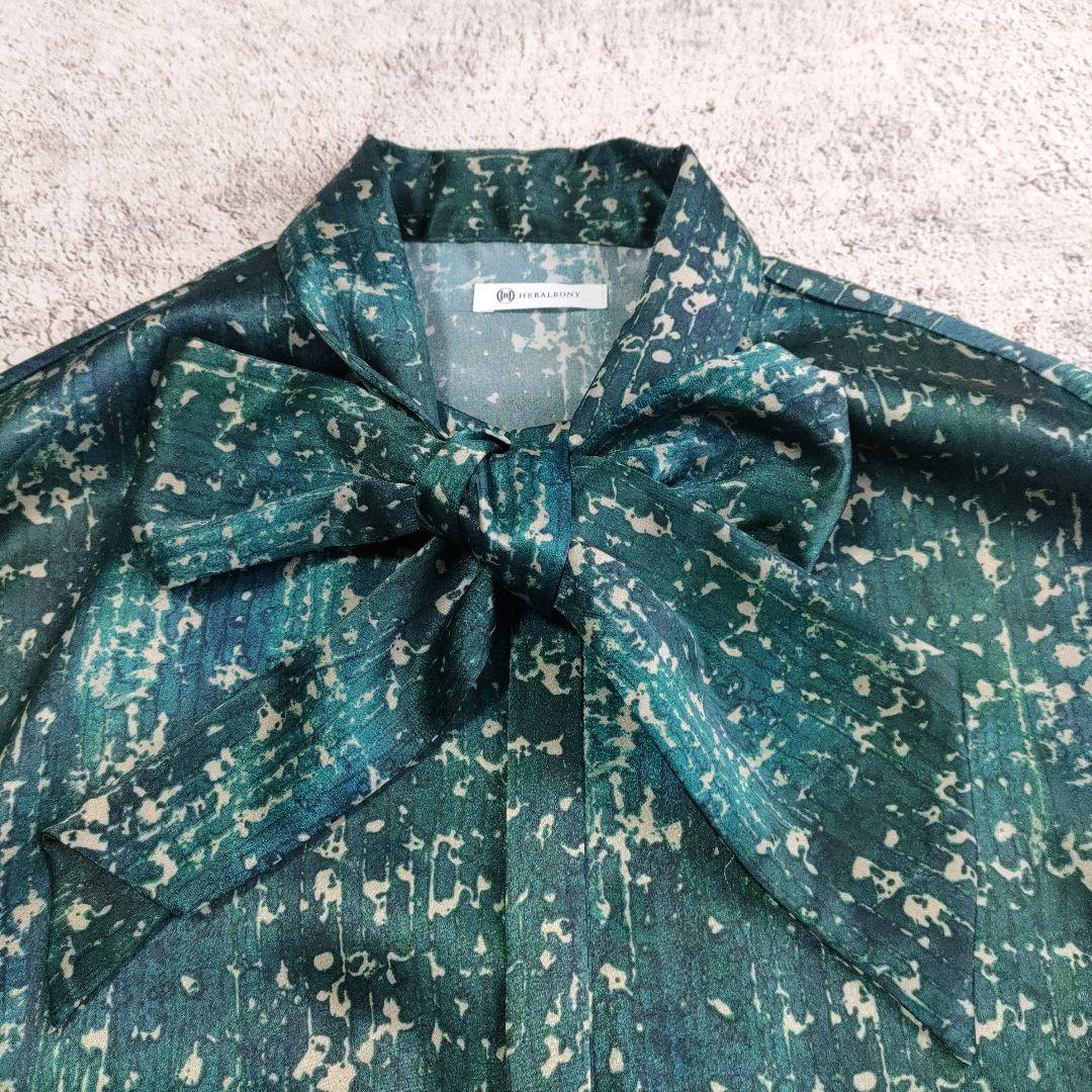 極美品/25AW/HERALBONY/こもれびサテンボウタイシャツ/日本製 - メルカリ