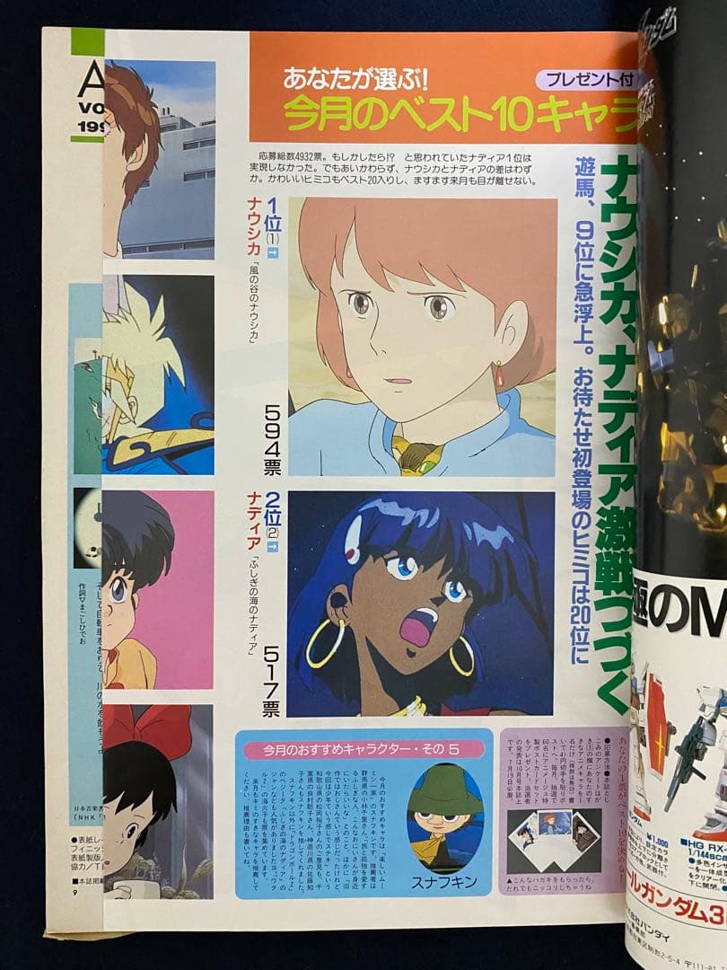 アニメージュ 1990年8月号 海がきこえる 第7回 ジブリ