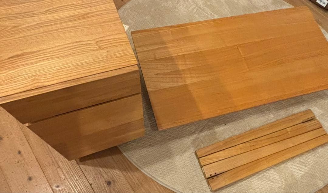 直接お渡し】無印良品 タモ材 デスク キャビネットセット 勉強机 中古