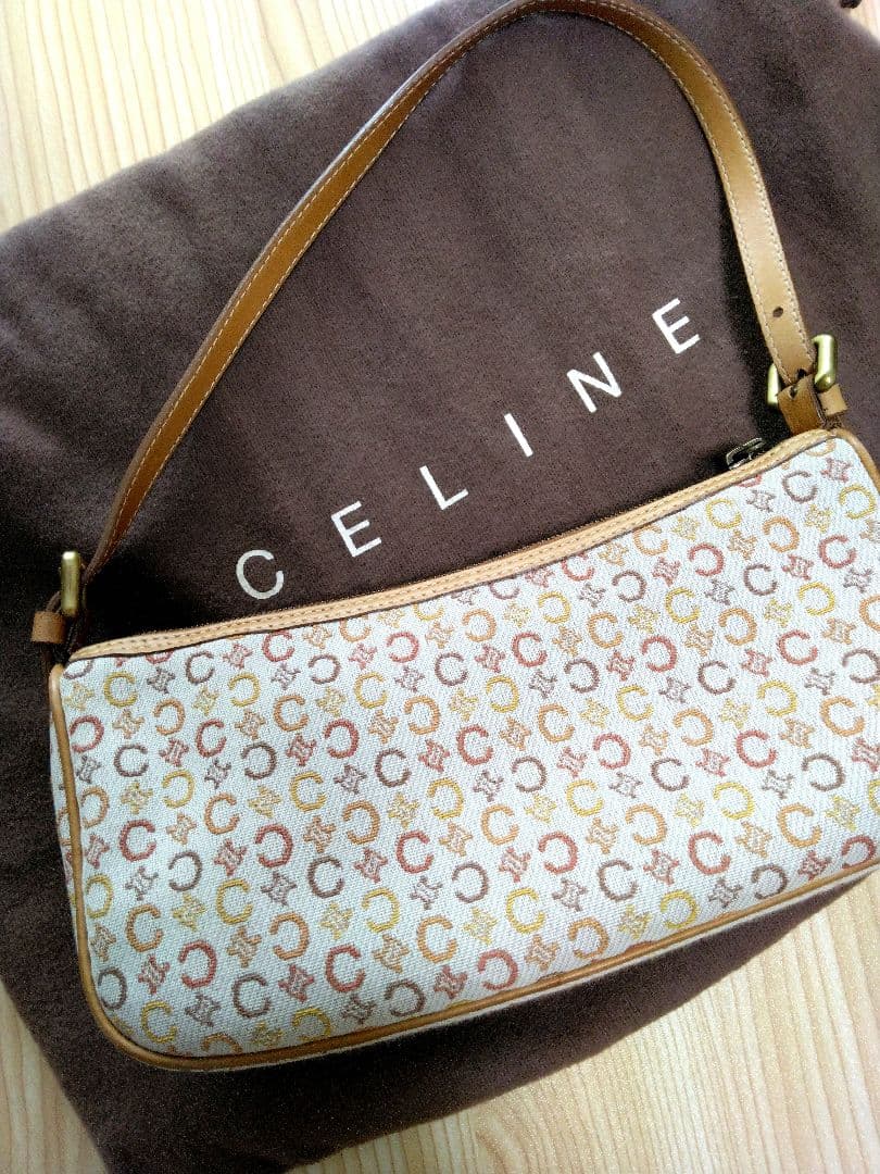 CELINE cマカダム　アクセサリーポーチ 中古・古着通販】CELINE (セリーヌ) Cマカダム アクセサリーポーチ