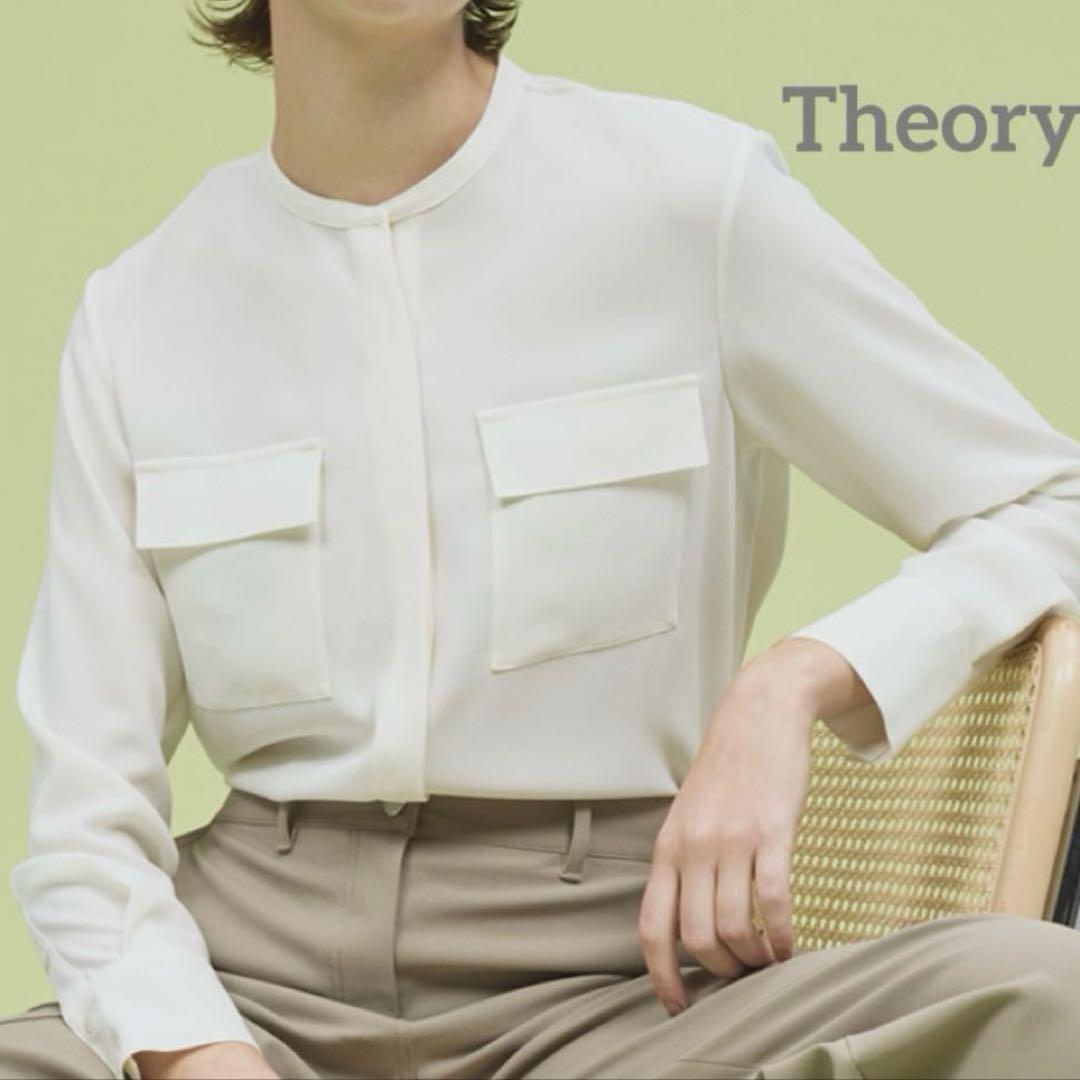 23SS✨Theory セオリー エアリー とろみ ブラウス ゆったり 日本製