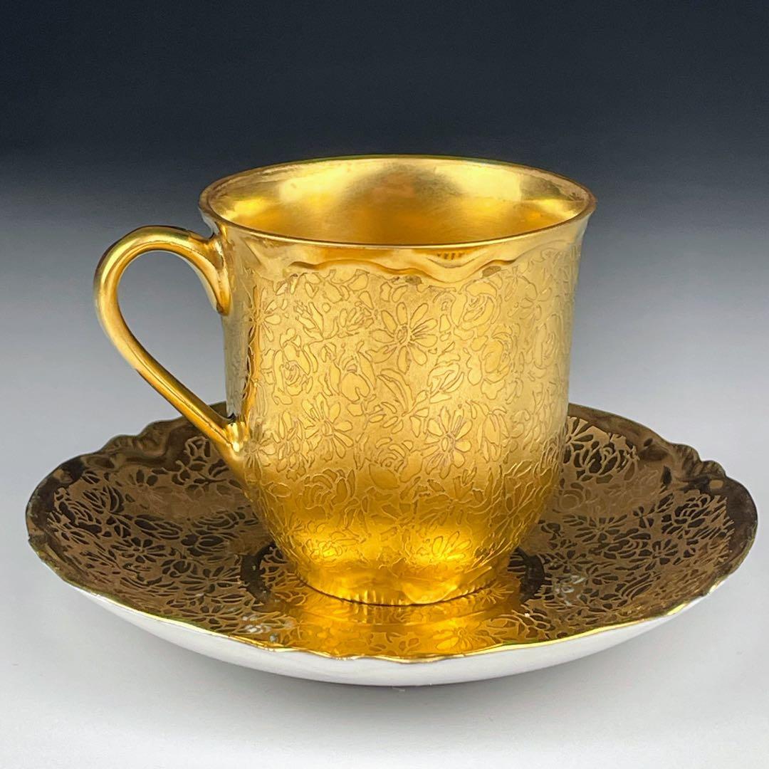 希少】フッチェンロイター 24K 金彩 カップ＆ソーサー ハンド
