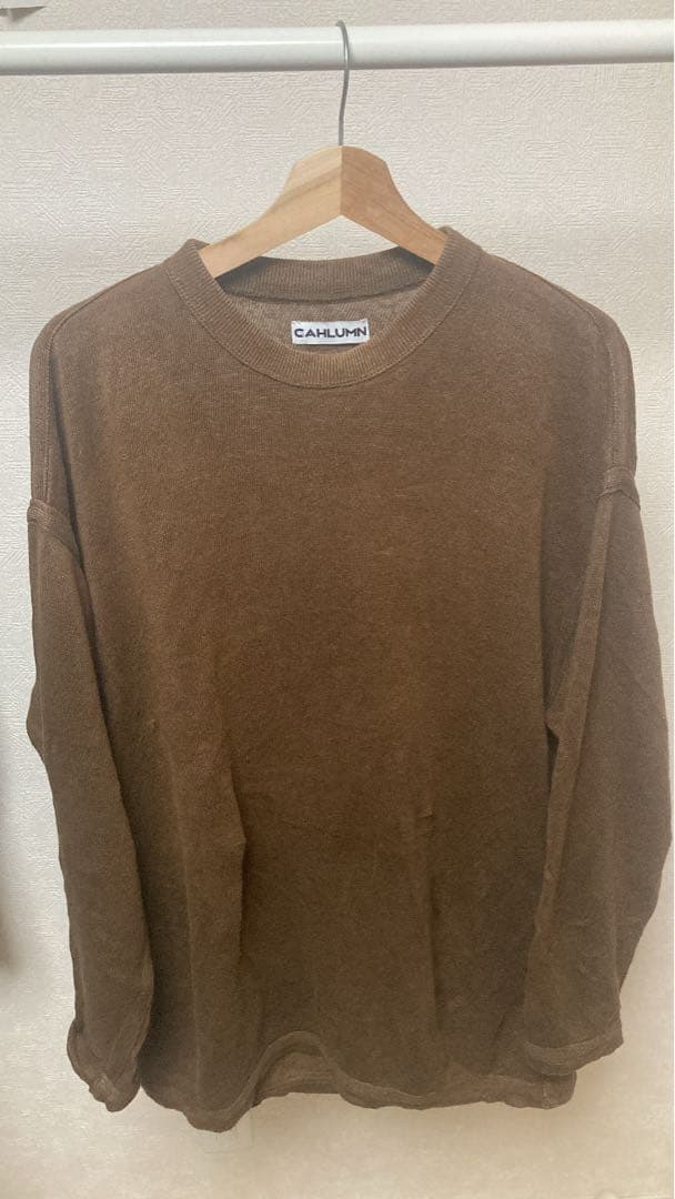 トップス CAHLUMN French Linen Long SleeveT CAHLUMN/カウラム French Linen Reversible Long Sleeve T-Shirt