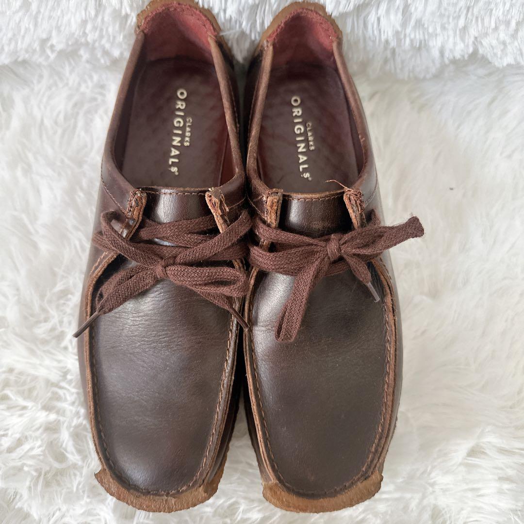 クラークス ナタリー ダーク ブラウン レースアップ レザー 25.5cm