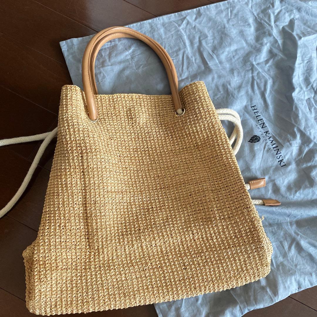 HELEN KAMINSKI ベージュ トートバッグ 保存袋付き - メルカリ