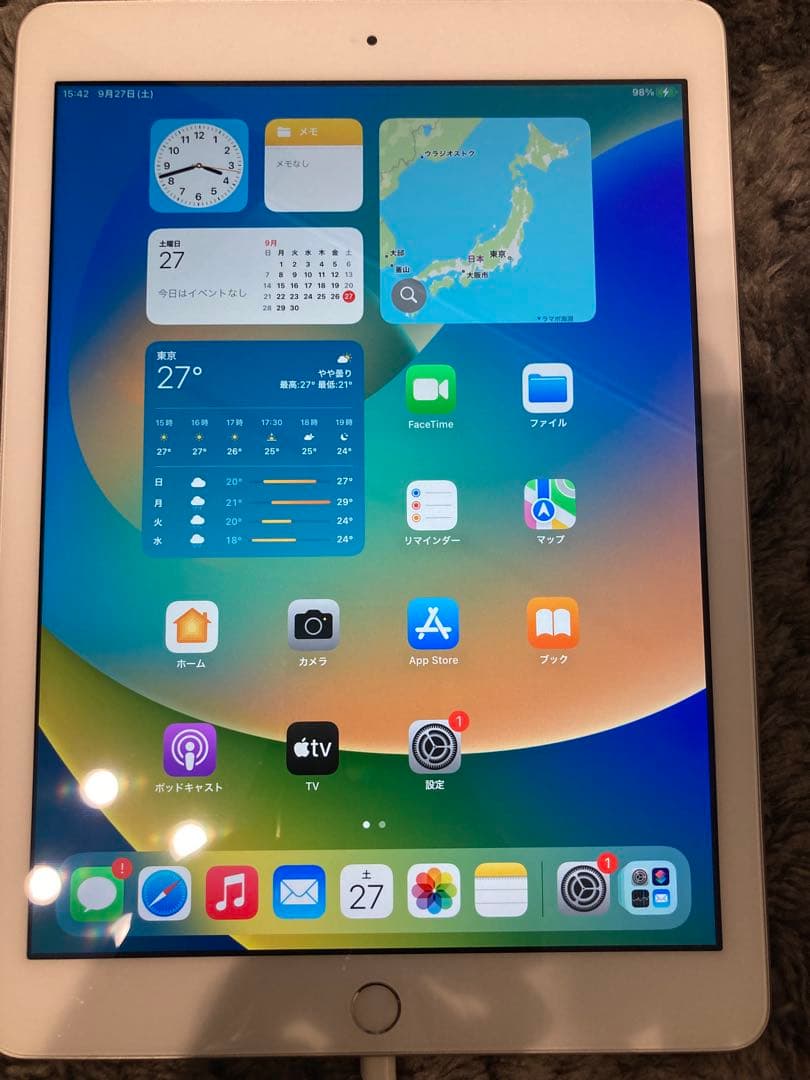 25.9.27動作確認済み。バッテリー良好。iPad 5世代 128G wifi 25.9.27