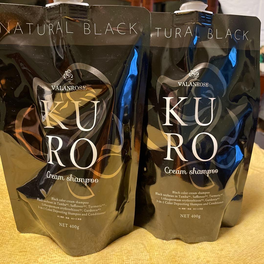 VALANROSE KURO Cream Shampoo 400g 自然な黒色 Amazon | 【1本7役】VALANROSE hair KUROクリームシャンプー 400g