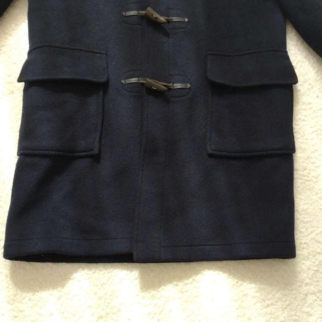 グローバーオール ダッフルコート チェック柄 英国製 L ネイビー 濃紺