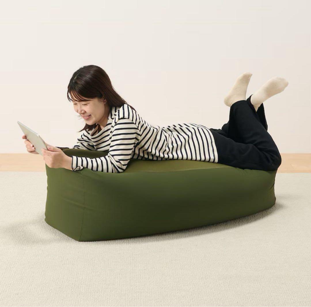 引き取り限定 無印良品（MUJI）体にフィットするソファ長方形 カバー