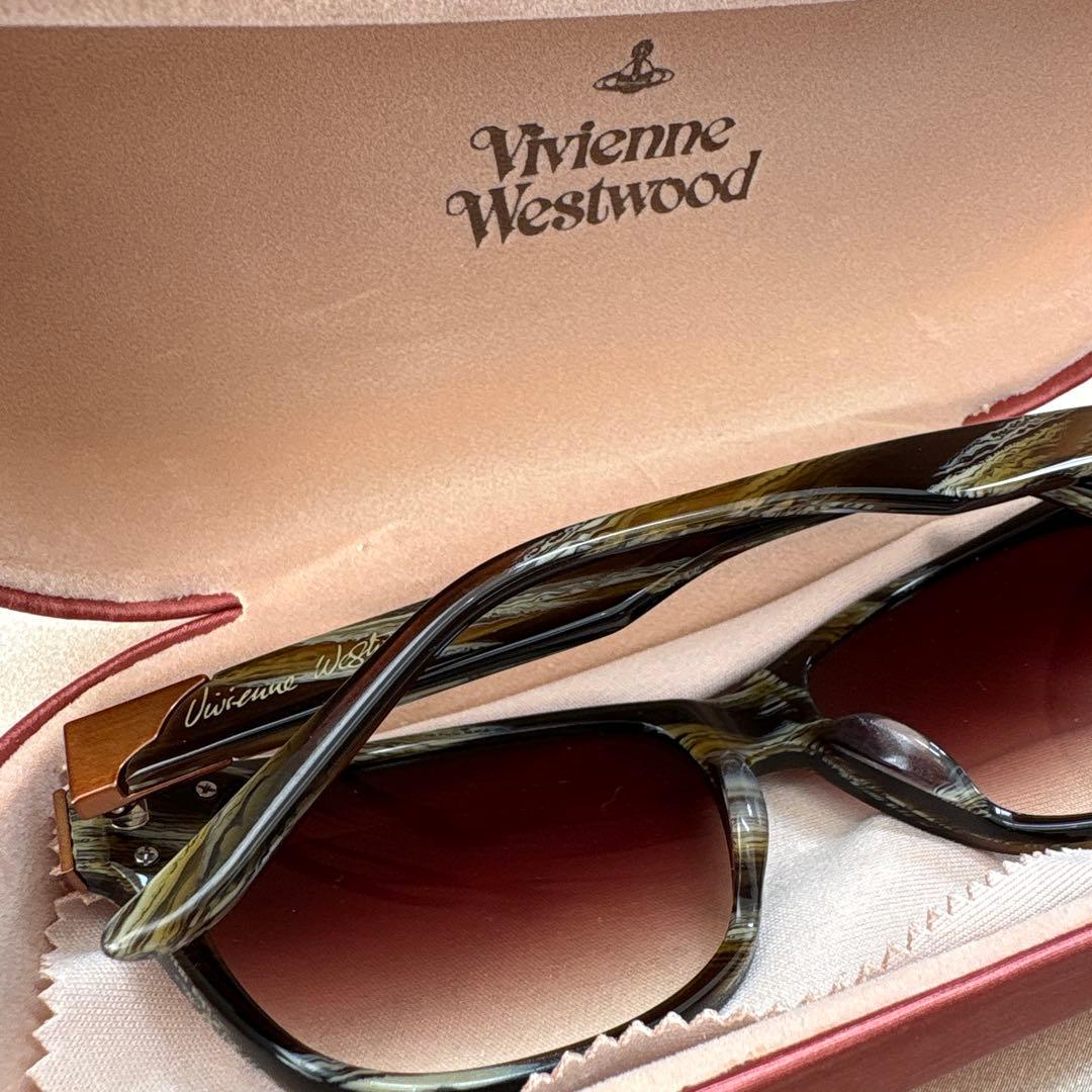 Vivienne Westwoodブラウン ツートンカラーサングラス ケース付き