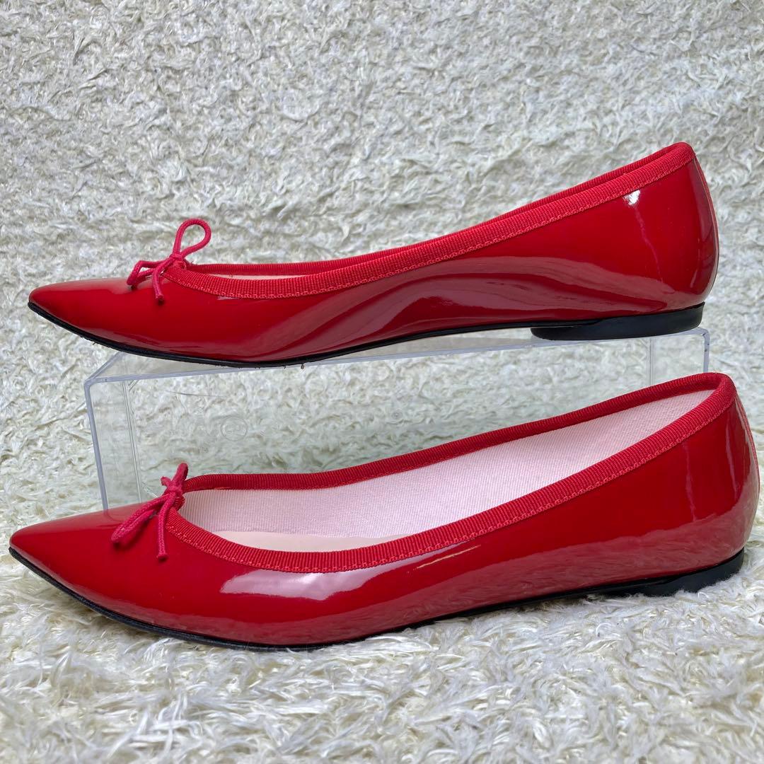 極美品』レペット ブリジット フラット パンプス バレエシューズ 赤 40