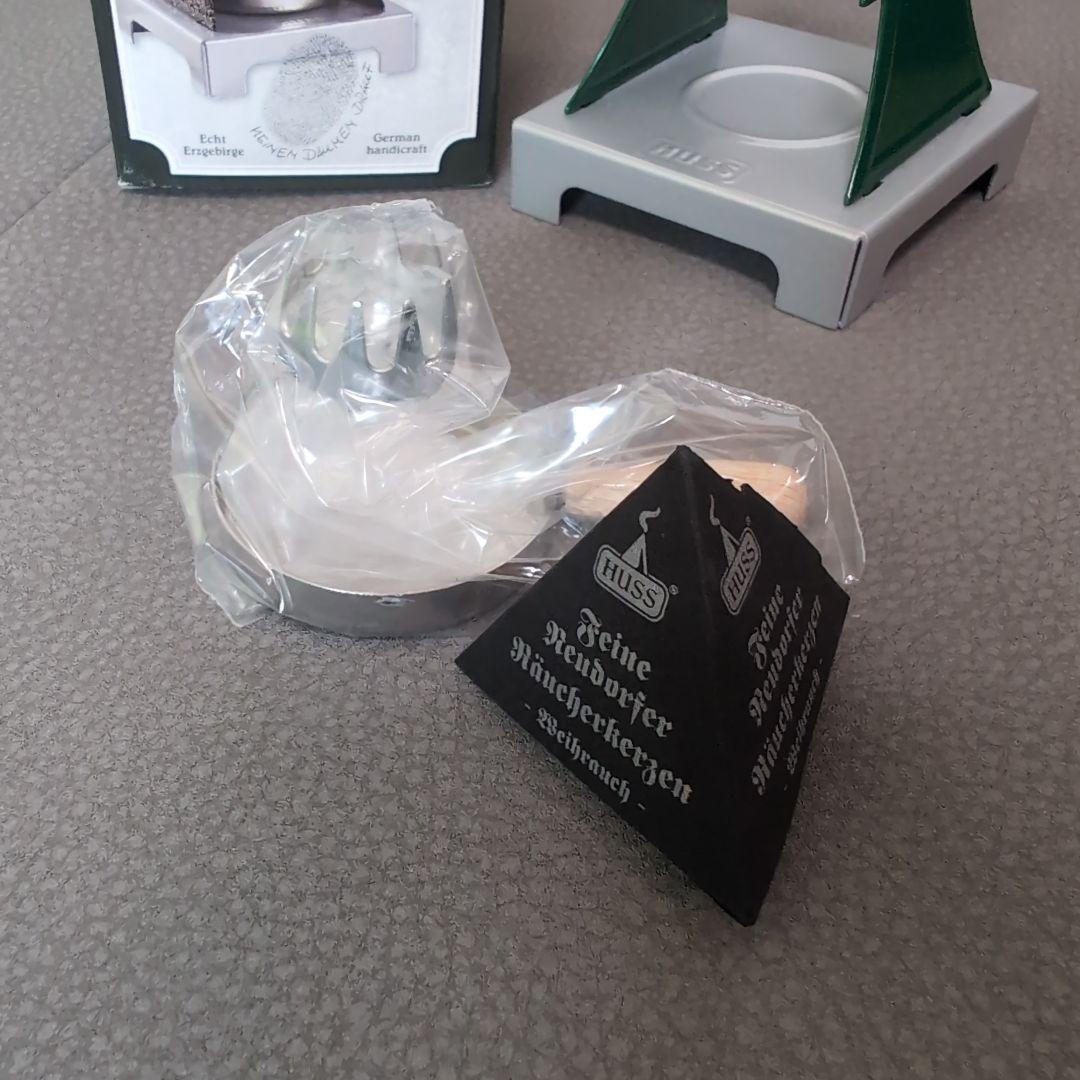 アトリエニキティキ ドイツ HUSS社 お香立て回転ツリー グリーン