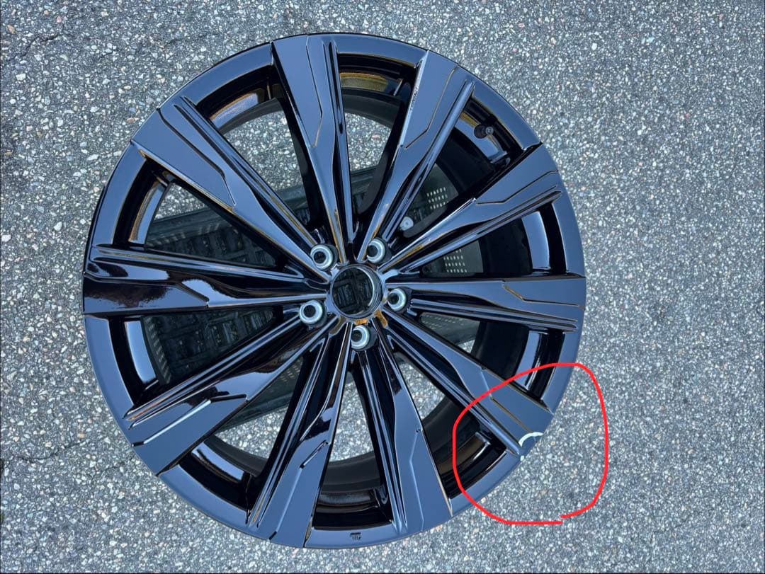 クラウンスポーツ 純正ホイール 21×8.5J 1本 ブラックホイール 傷あり