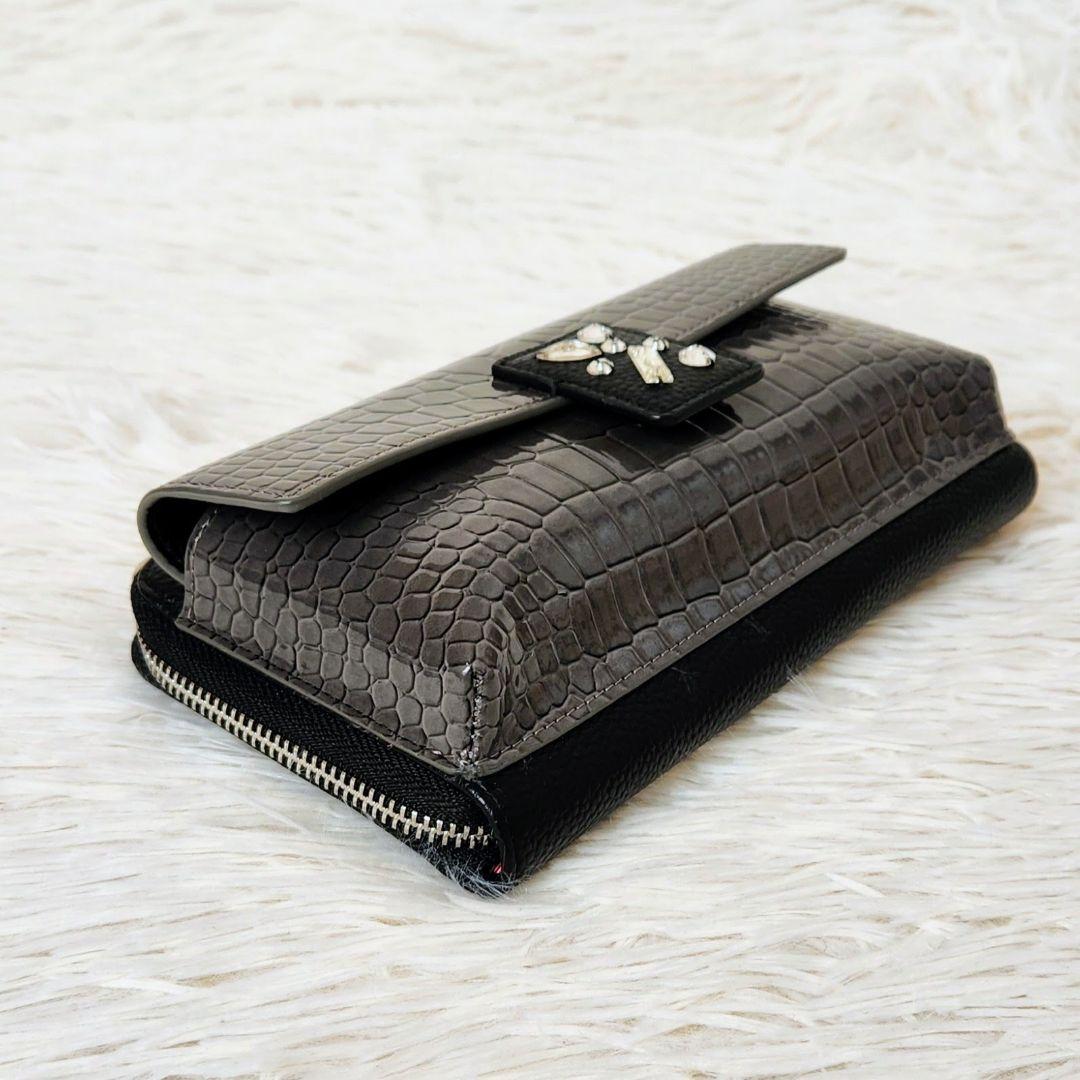 《未使用》ABISTE アビステ ビジュー付き ウォレット ショルダーバック