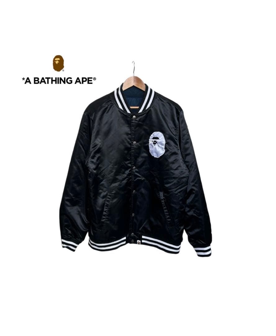 ★ アベイジングエイプ 刺繍ロゴ キルティング リバーシブル スタジャン A BATHING APE（スタジャン）のフリマアイテム一覧