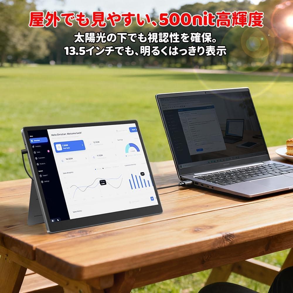 13モバイルモニター13.5インチ2K2256×1504Switch2ドック不要 - メルカリ