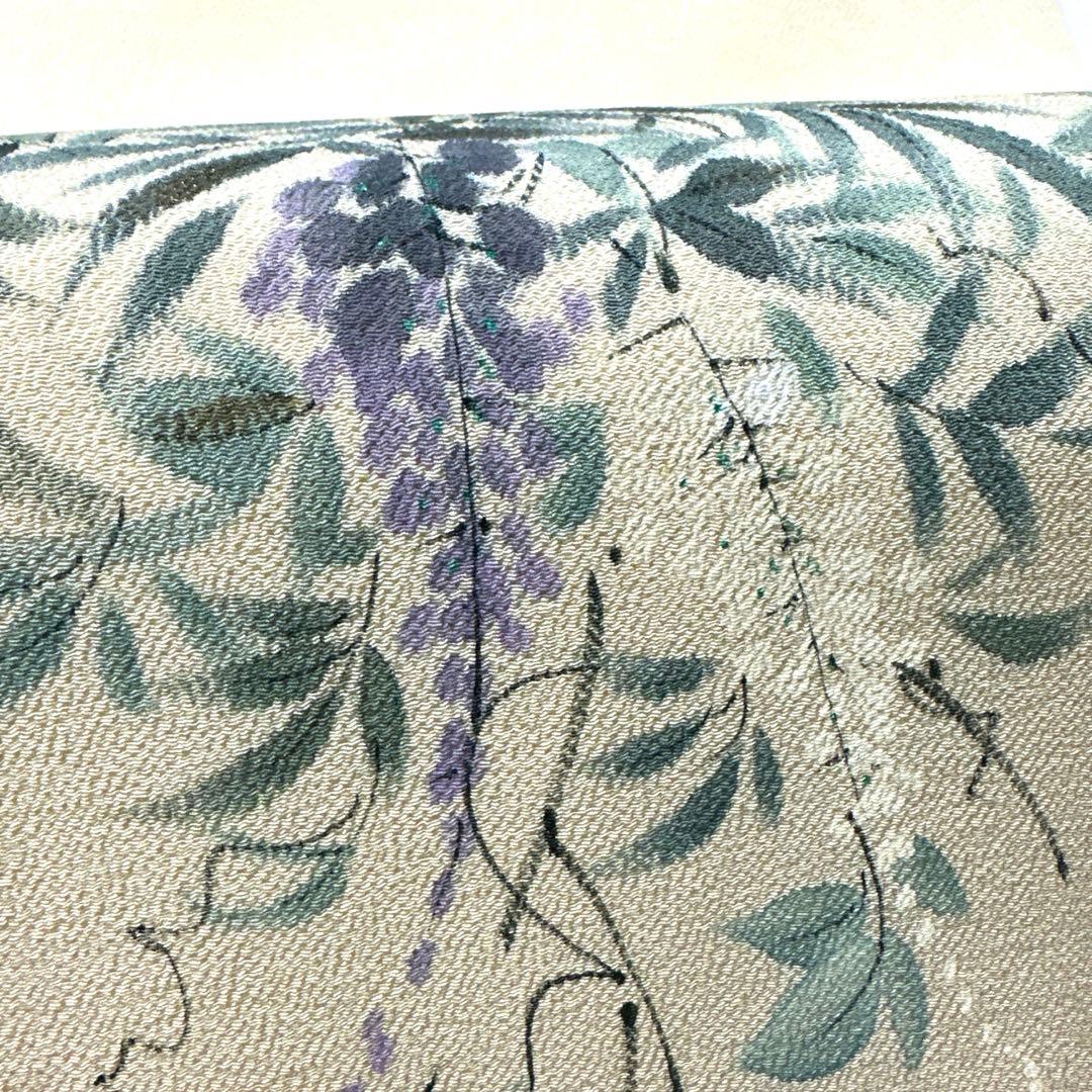 専用帯6254 ○高級 正絹 名古屋仕立て 名古屋帯 藤の花 - メルカリ