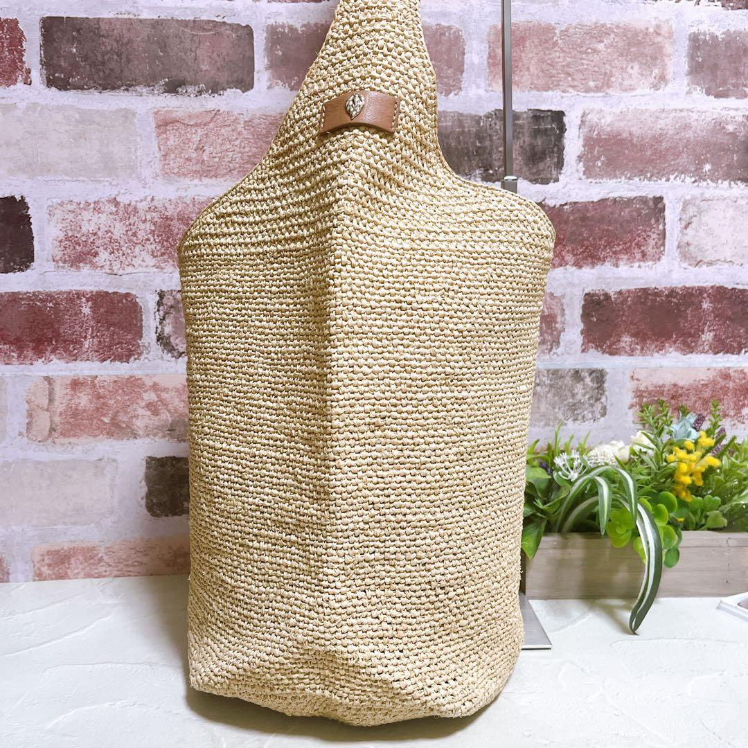 極美品【ヘレンカミンスキー】かごバッグ ラフィア編み トートバッグ