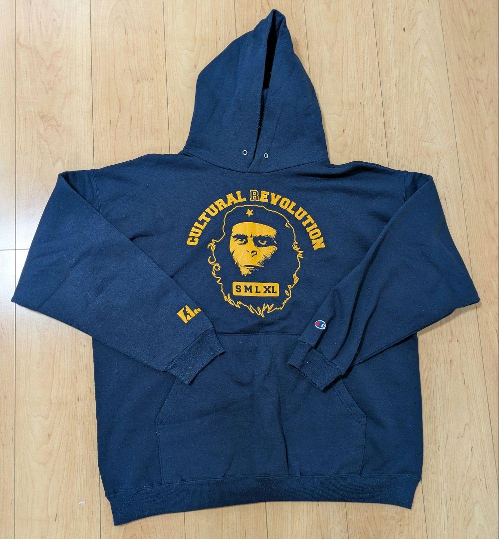90's fuct×championパーカー スウェット 猿の惑星XLネイビー - メルカリ