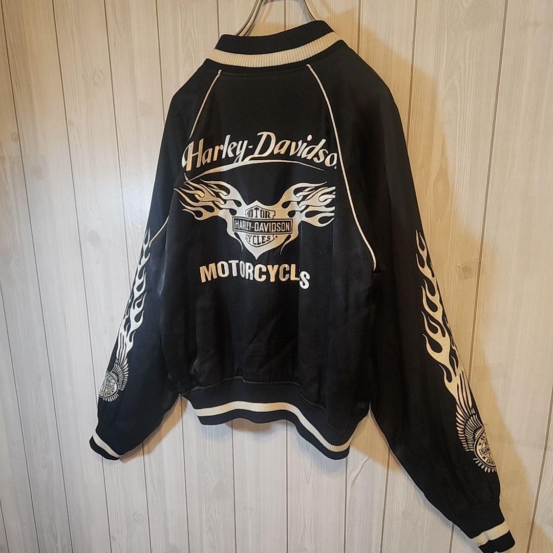 激レア】ハーレーダビットソン レーヨン 全刺繍 スカジャン - メルカリ