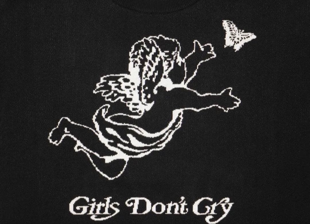 トップス Girls Don't Cry Angel Knit \"Black\"
