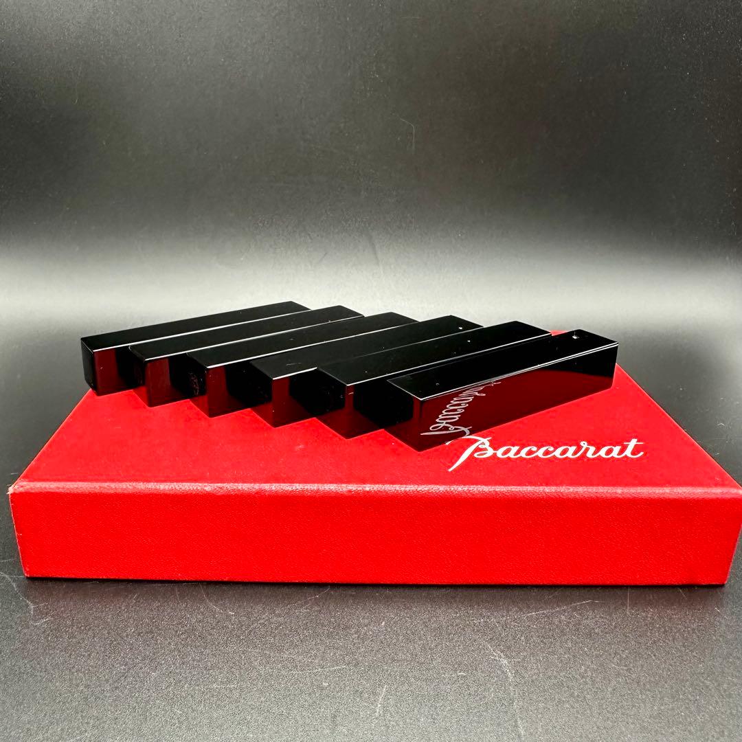 Baccarat バカラ カトラリーレスト ブラッククリスタル 箸置き 6本