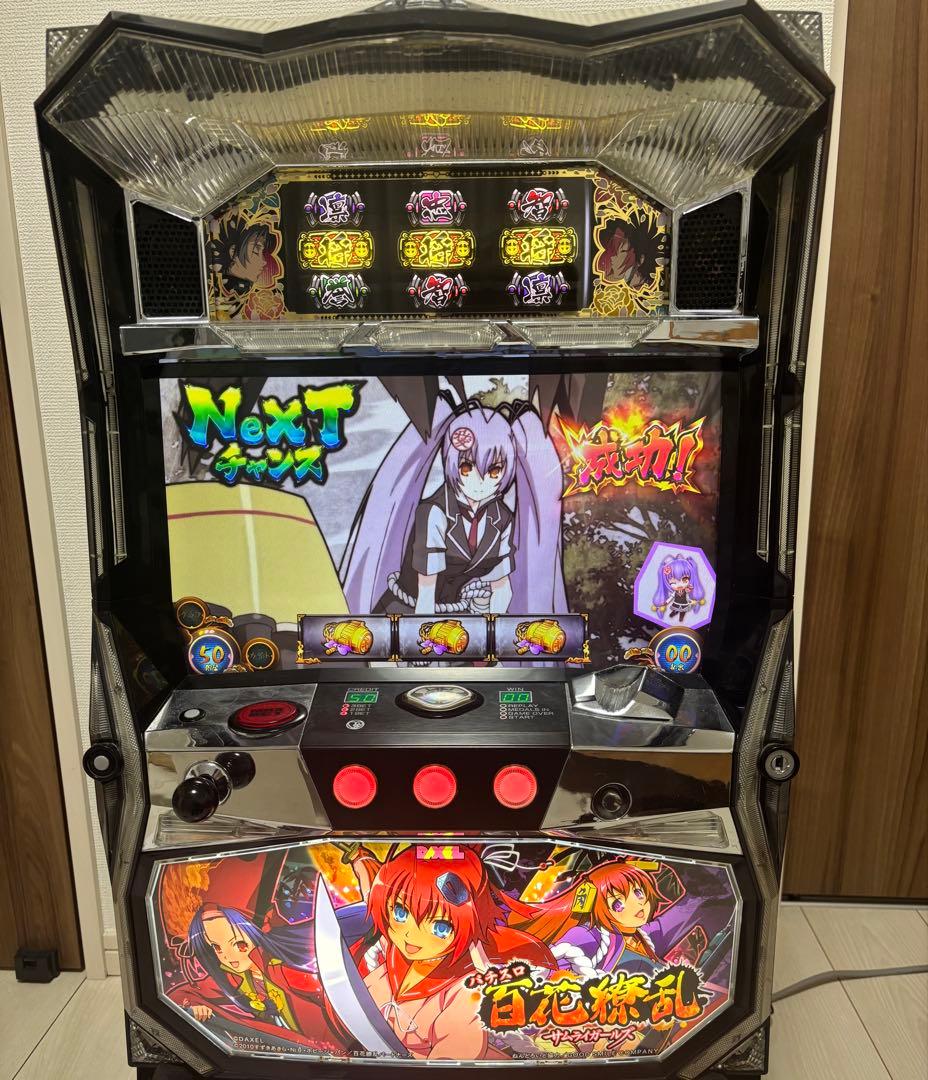 5号機 百花繚乱サムライガールズ スロット リールストッパー付き