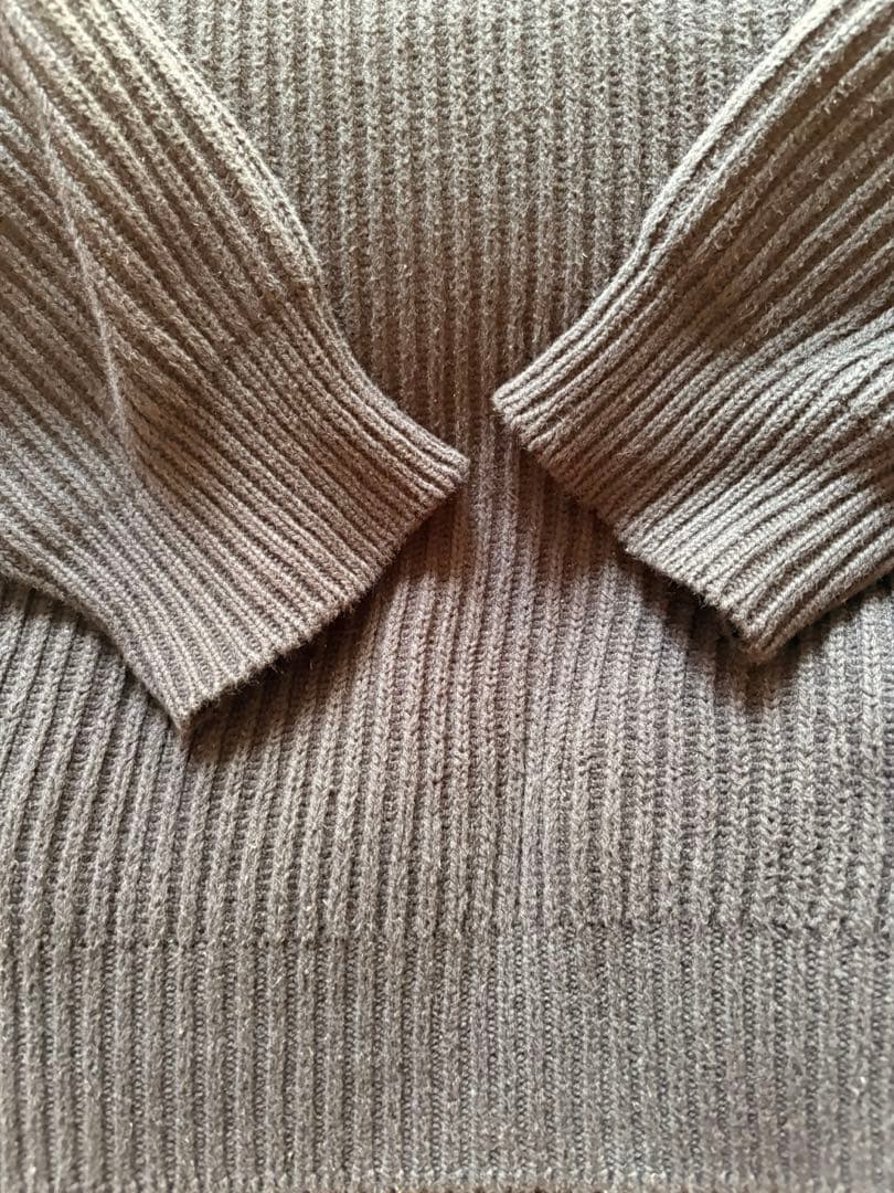 L.L.Bean ブラックリブ編みセーター