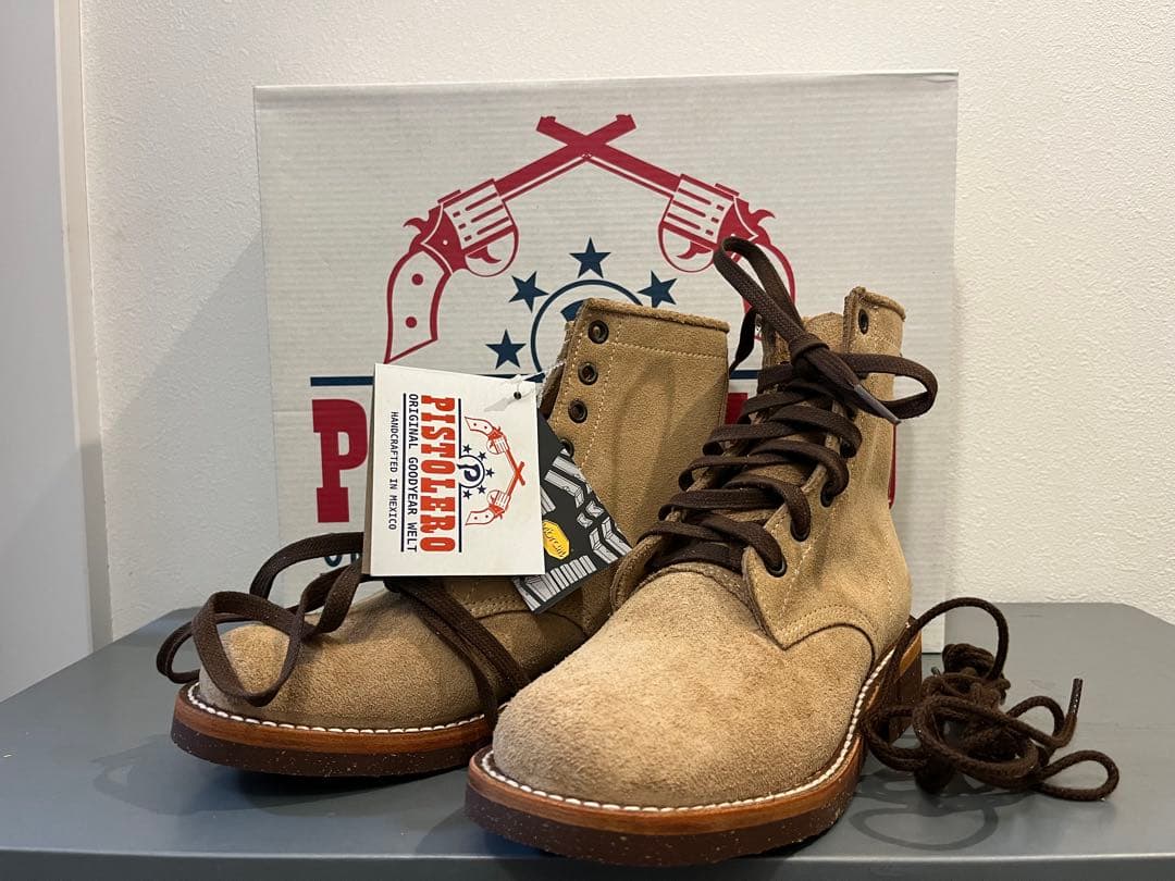 新品！【PISTOLERO】スエード ワークブーツ - メルカリ